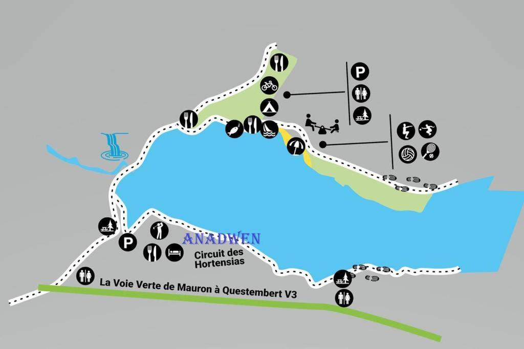 Cottage Anadwen Au Pied Du Lac Au Duc Et Son Golf Ploermel Ngoại thất bức ảnh